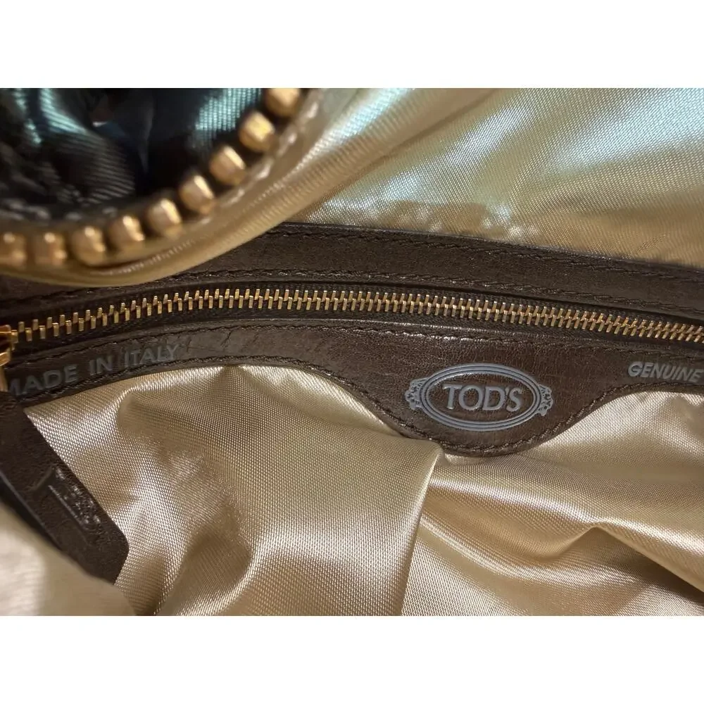 Tod's Quilted Nylon Hobo Bag – Dark Brown, Made in Italy